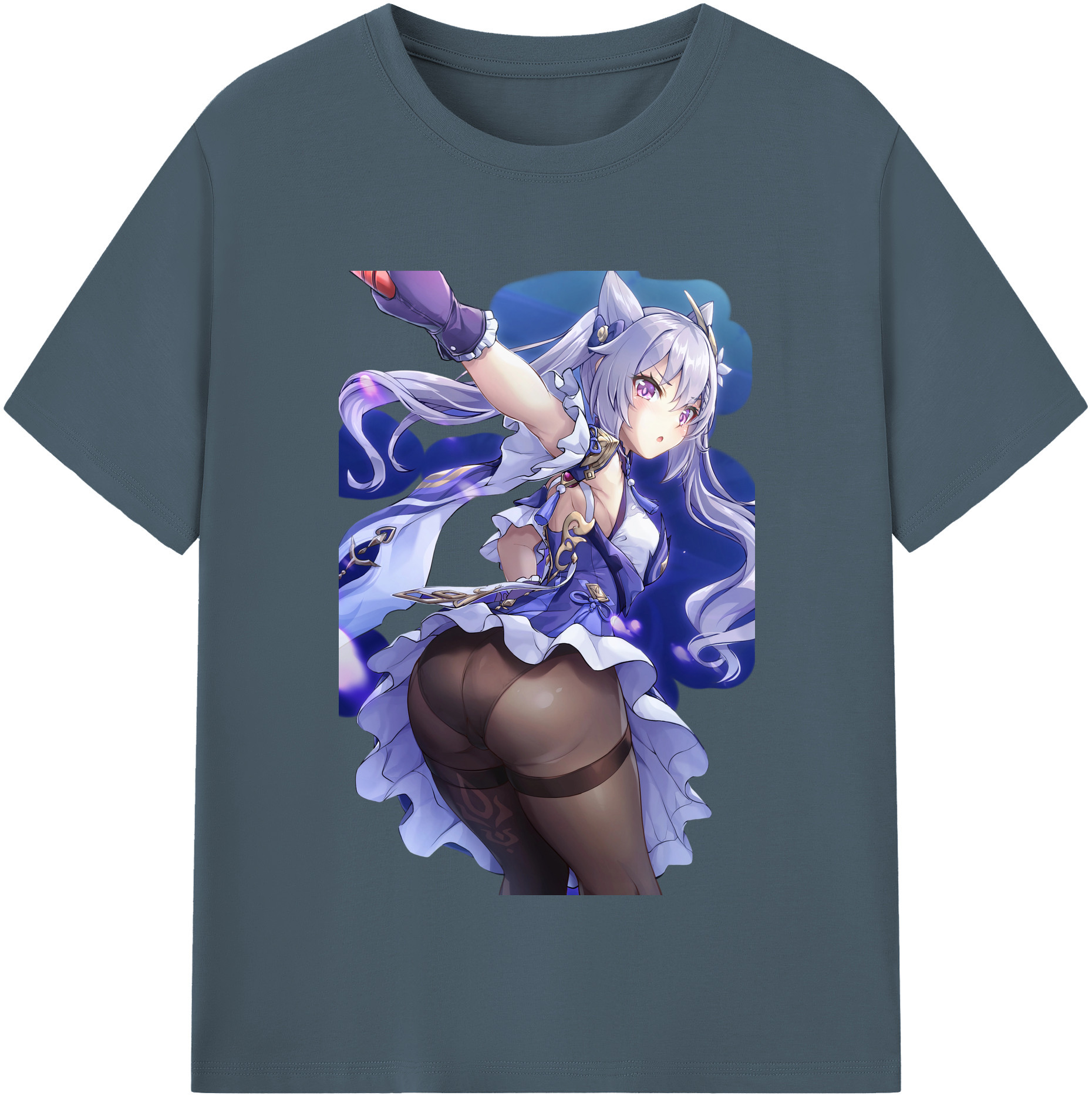 げんし神 刻晴 こくせい genshin Kokusei 綿100％半袖Tシャツ（フロントプリント）